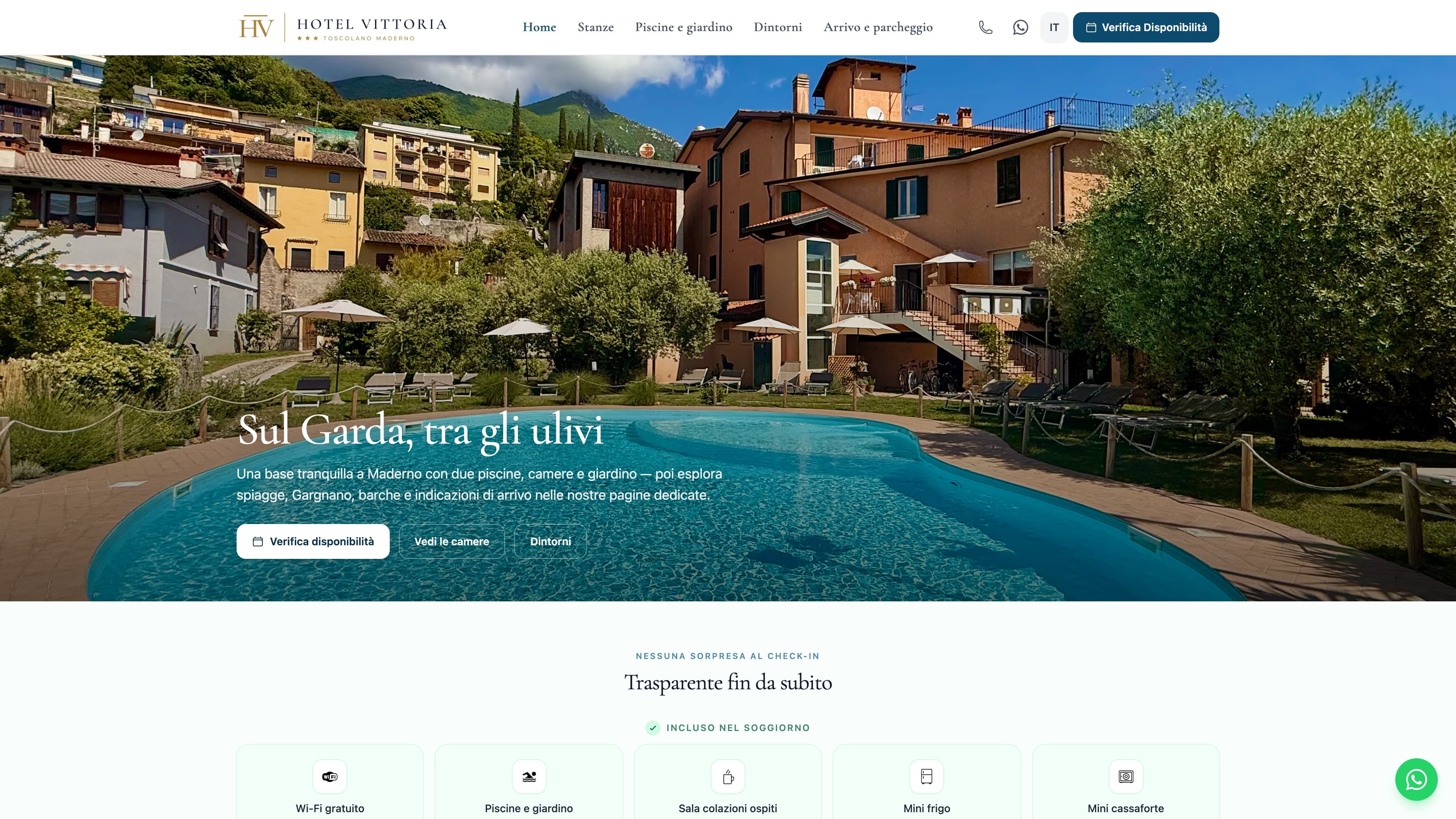Hotel Vittoria — homepage dopo